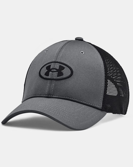 Men's UA Blitzing Trucker Hat, Gray, pdpMainDesktop image number 0